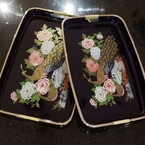 Oriental serving trays